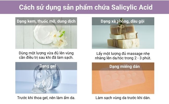 Cách sử dụng sản phẩm chứa Salicylic Acid