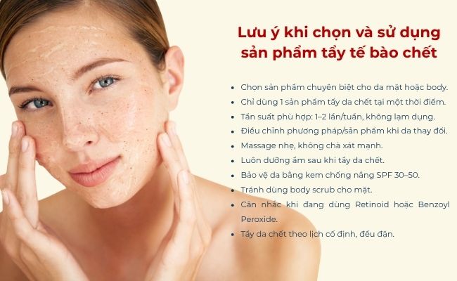 lưu ý khi tẩy tế bào chết