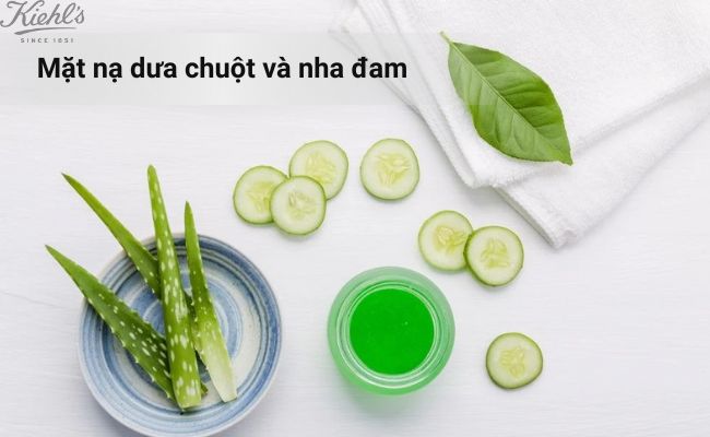 Kết hợp dưa chuột với nha đam để làm dịu da