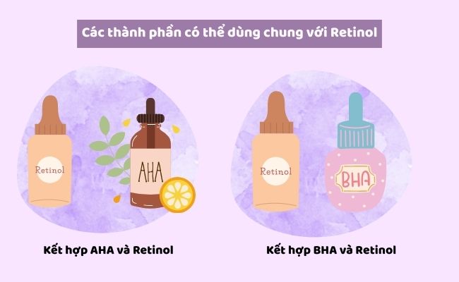 Các thành phần có thể dùng chung với Retinol