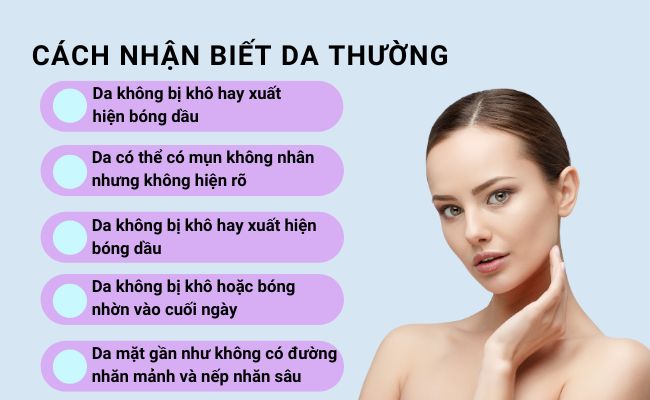 Cách nhận biết da thường