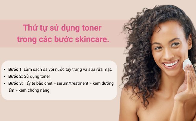 Thứ tự sử dụng toner trong các bước skincare