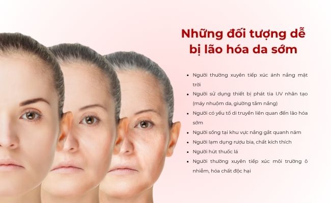 Những đối tượng dễ bị lão hóa da sớm